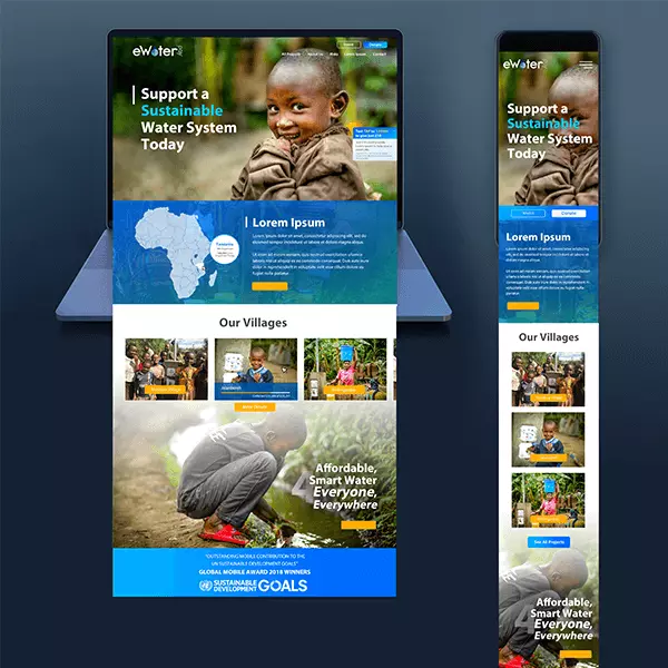 eWater marketing site for sustainable water project