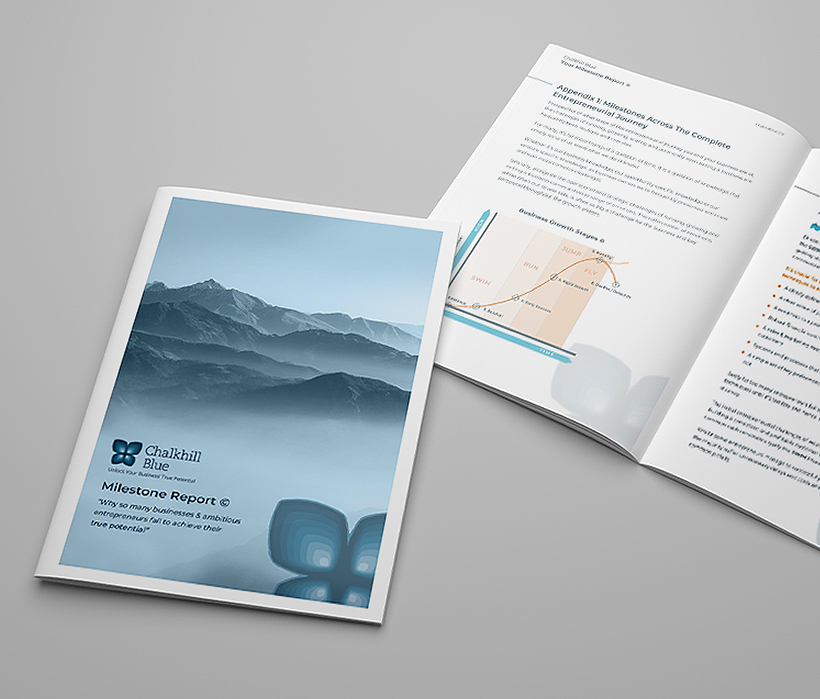 Graphic design work for Chalkhill blue, print design 