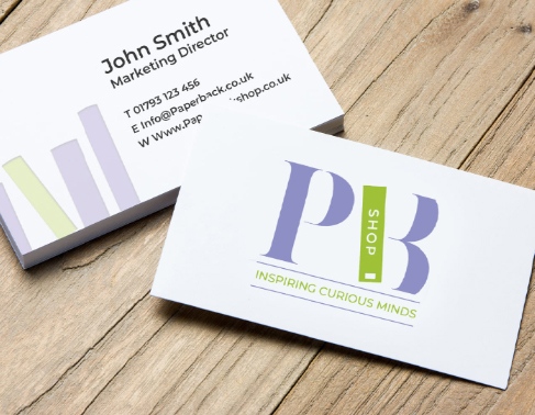 New Paperback Shop Logo Design on business card